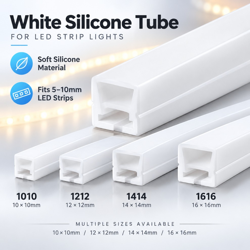 Outdoor Power Strip Weatherproof - IP67 Wasserdichtes Silikon-Neon-Seillicht Flexibler Gel-Schlauch für